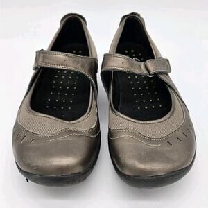 Clarks Wave Walk Mary Jane Shoes Womens Size 9M Pewter Bronze Comfortable 87821